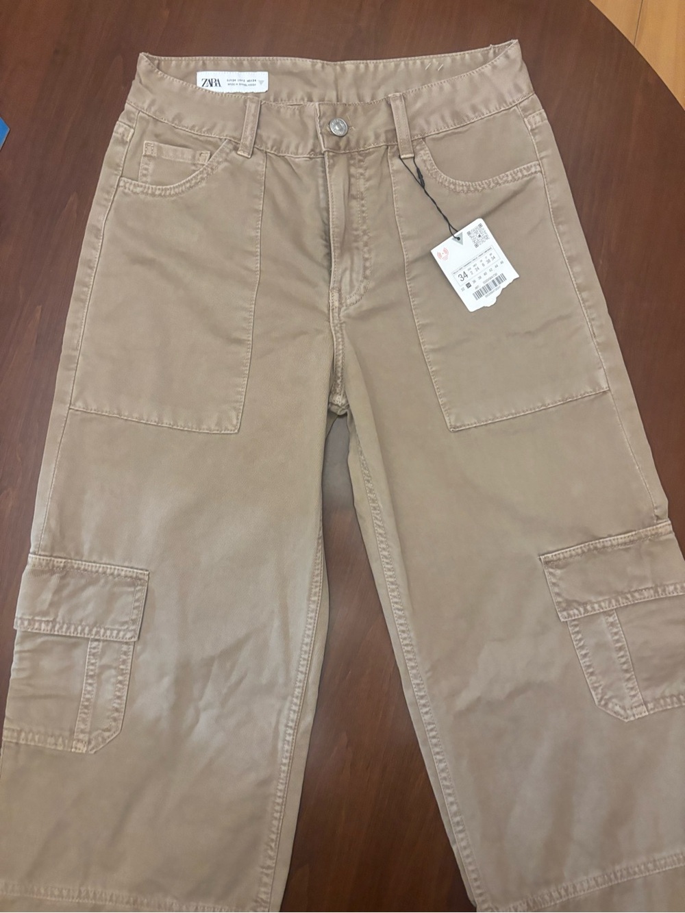 Zara Tan Cargo Pants
